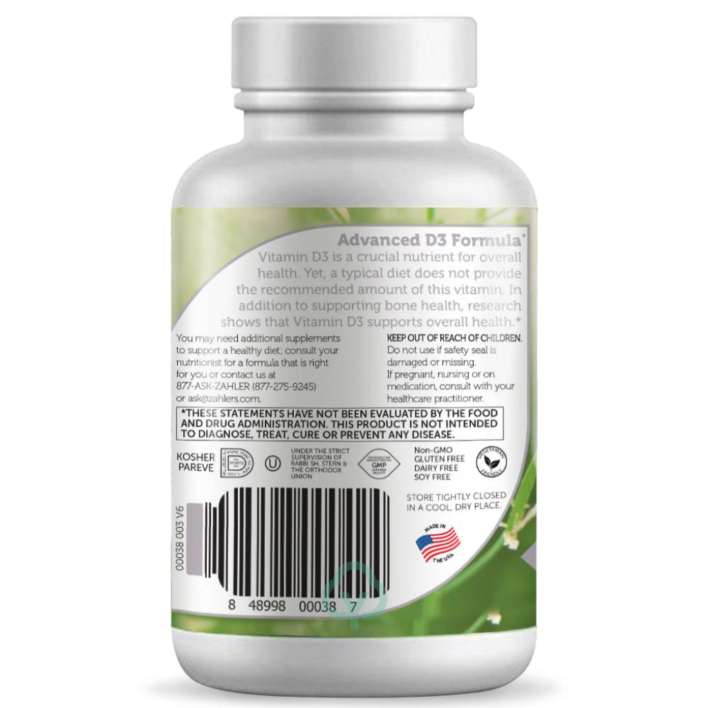 Zahler Vitamin D3 3000 Iu General Health