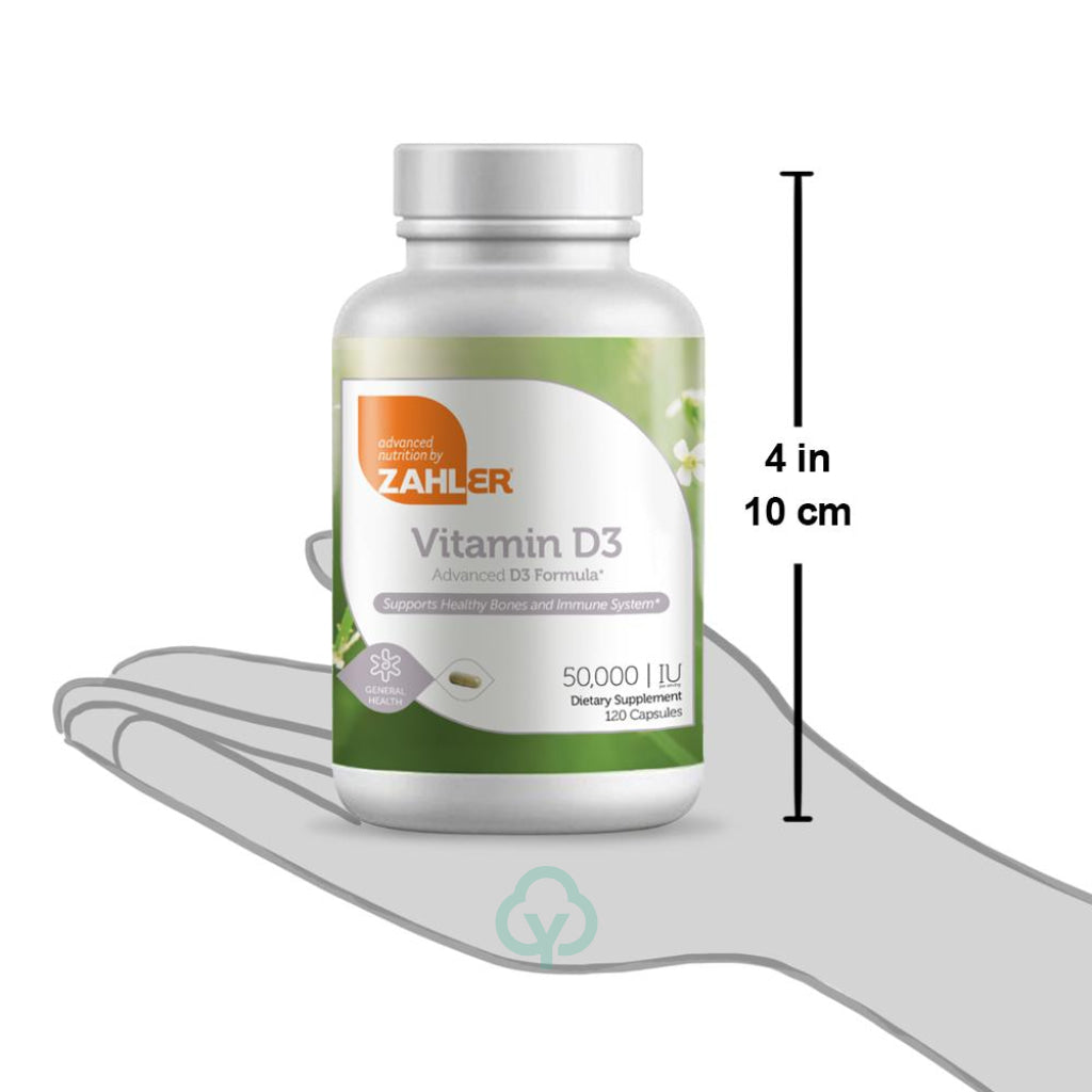 Zahler Vitamin D3 50 000 Iu (120) Capsules General Health