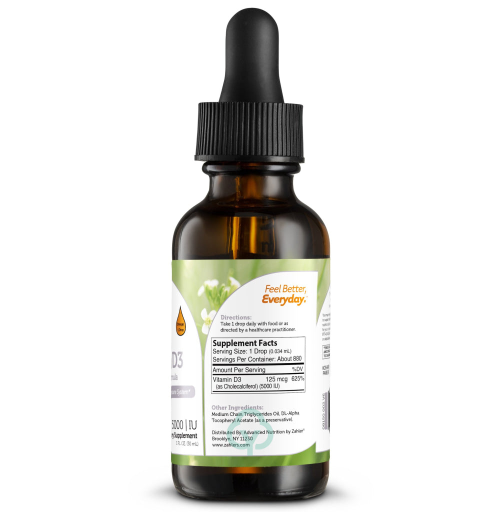 Zahler Vitamin D3 5000 Iu (1Oz.) 30Ml Liquid General Health