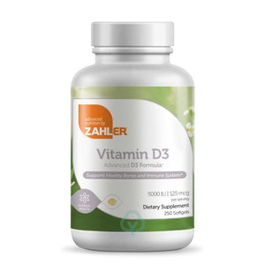 Zahler Vitamin D3 5000 Iu 250 Softgels General Health