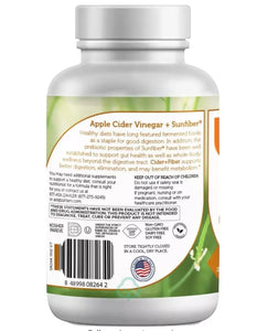 Zahlers Kosher Cider + Fiber - Apple Cider Vinegar & Sunfiber 60 Capsules