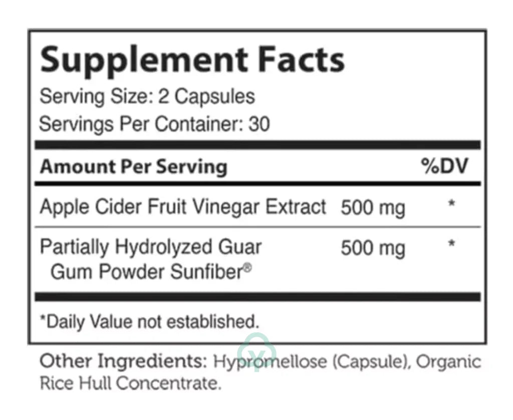 Zahlers Kosher Cider + Fiber - Apple Cider Vinegar & Sunfiber 60 Capsules
