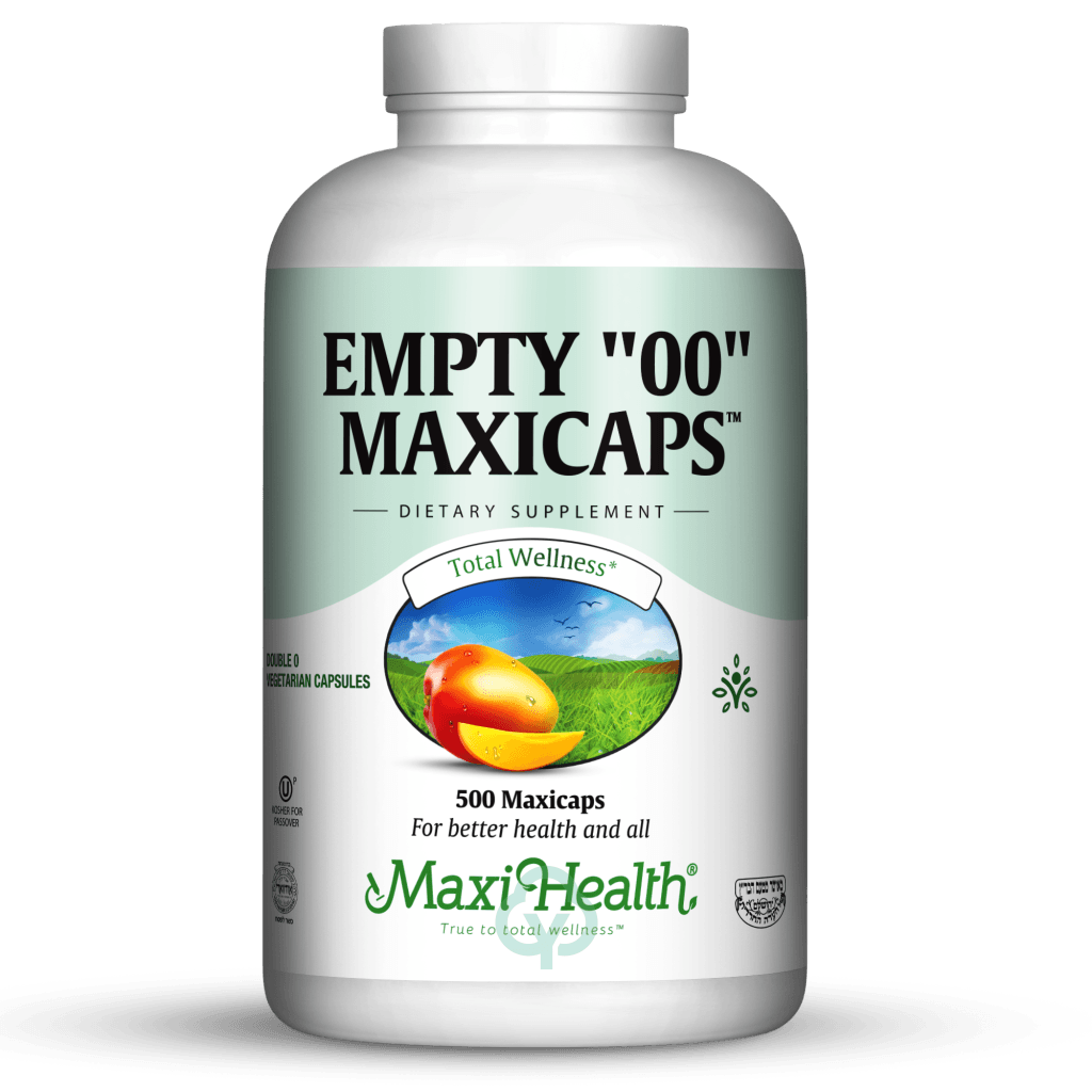 Maxi Health 00 Empty Maxicaps 500 Caps (Kosher For Passover) Vitamin