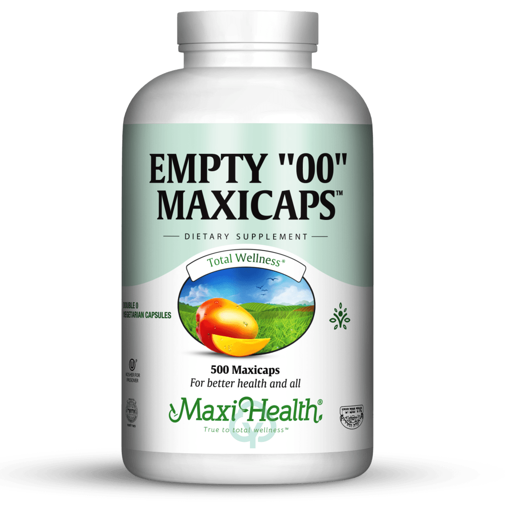 Maxi Health 00 Empty Maxicaps, 500 Caps (Kosher For Passover) Naturally You