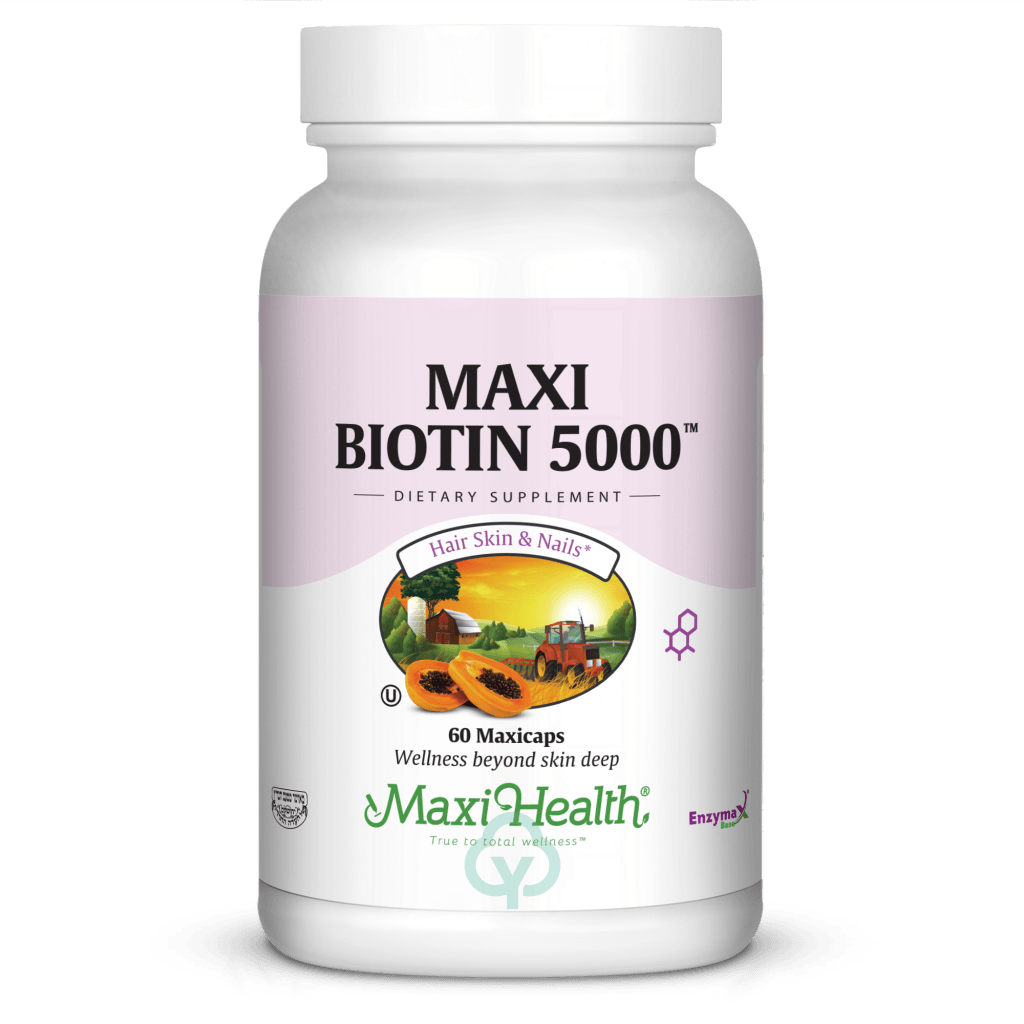 Maxi Health Biotin 5000 60 Caps Hair Skin And Nails