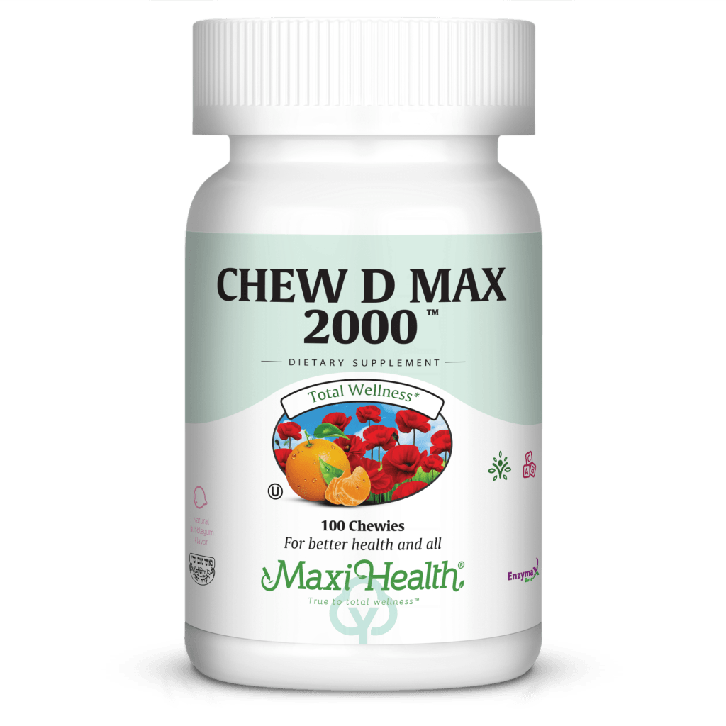 Maxi Health Chew D Max 2000 100 Chews Total Wellness