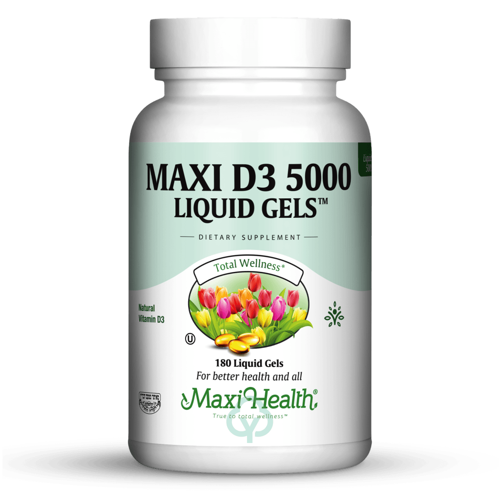 Maxi Health D3 Liquid Gels 5000 Iu 180 Total Wellness