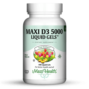 Maxi Health D3 Liquid Gels 5000 Iu 180 Total Wellness