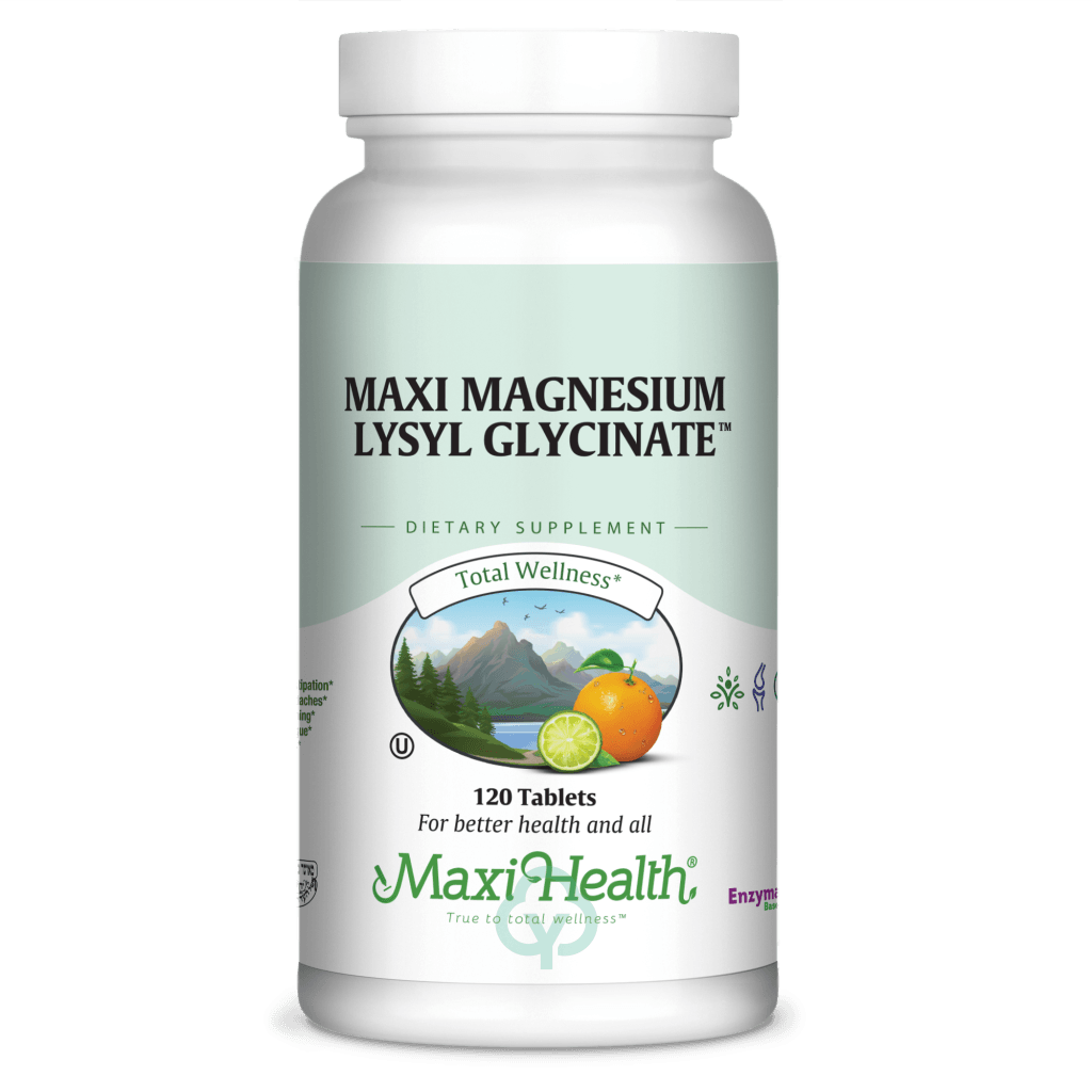 Maxi Health Magnesium Lysyl Glycinate 120 Tabs Total Wellness