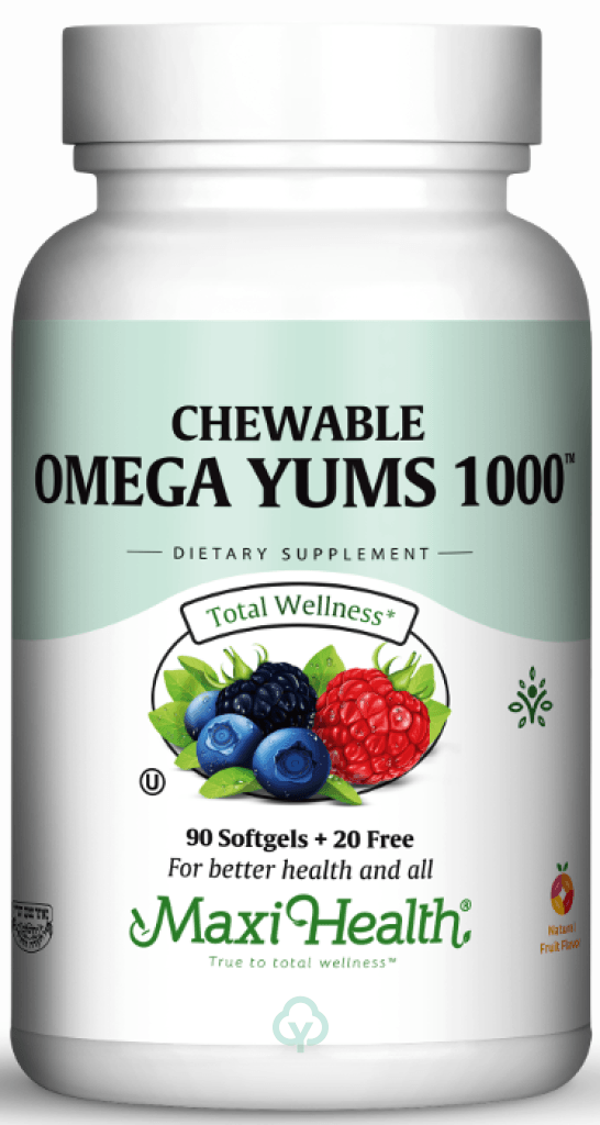 Maxi Health Omega Yums 1000 110 Chews Total Wellness