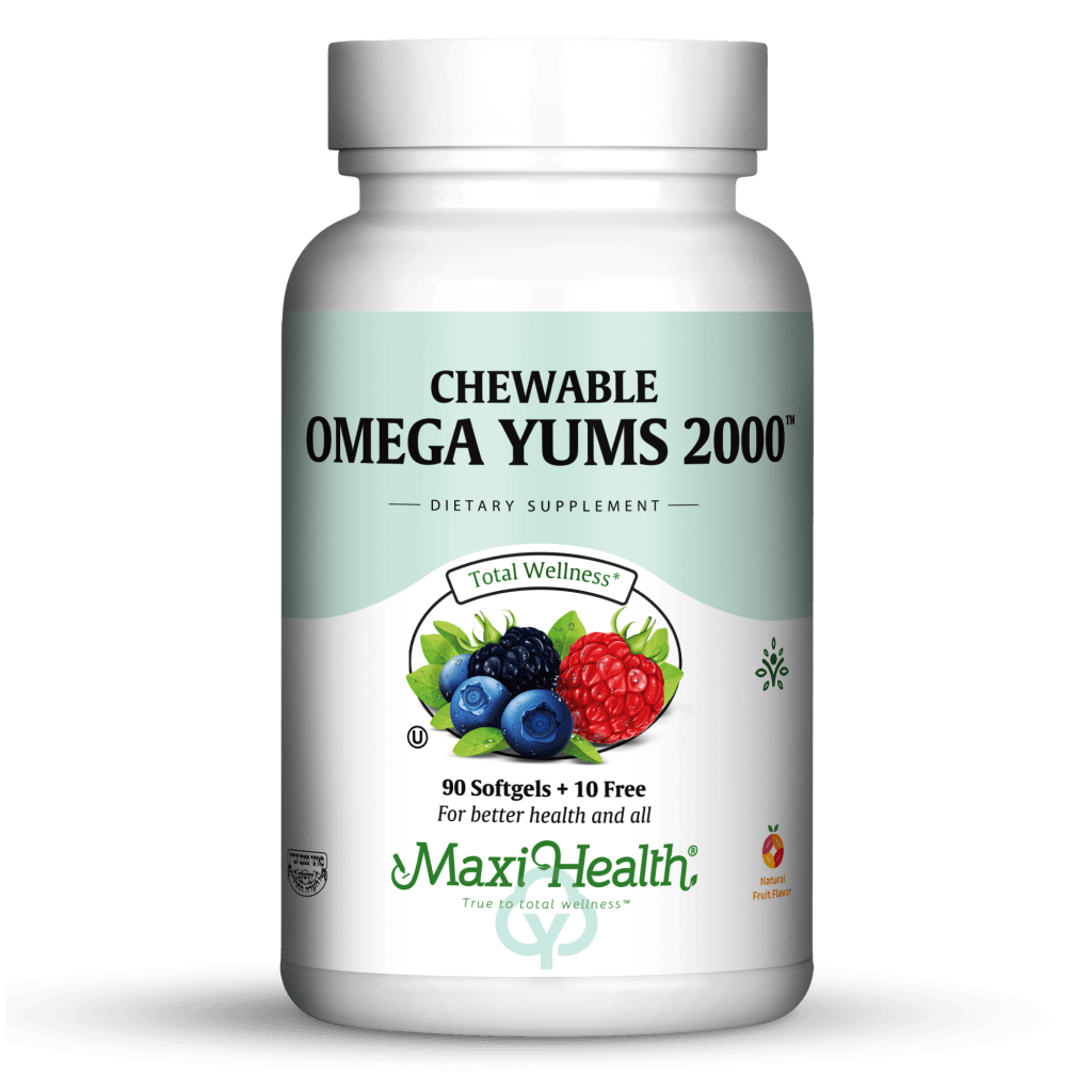Maxi Health Omega Yums 2000 100 Chews Total Wellness