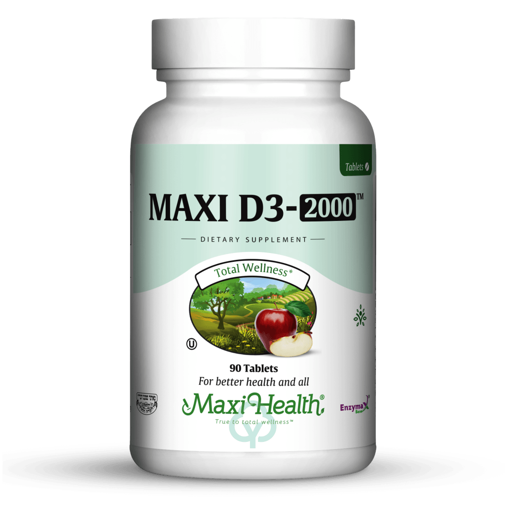 Maxi Health Vitamin D3 2000 Iu Tablets 60 Tabs Total Wellness