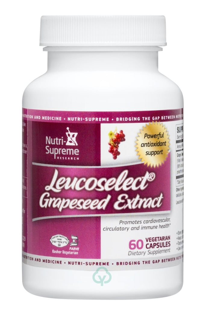 Nutri Supreme Grapeseed Extract Leucoselect 60 Veg Capsules Heart