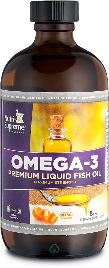 Nutri Supreme Omega-3 Premium-Maximum Strength Orange 8 Fl Oz Brain Support