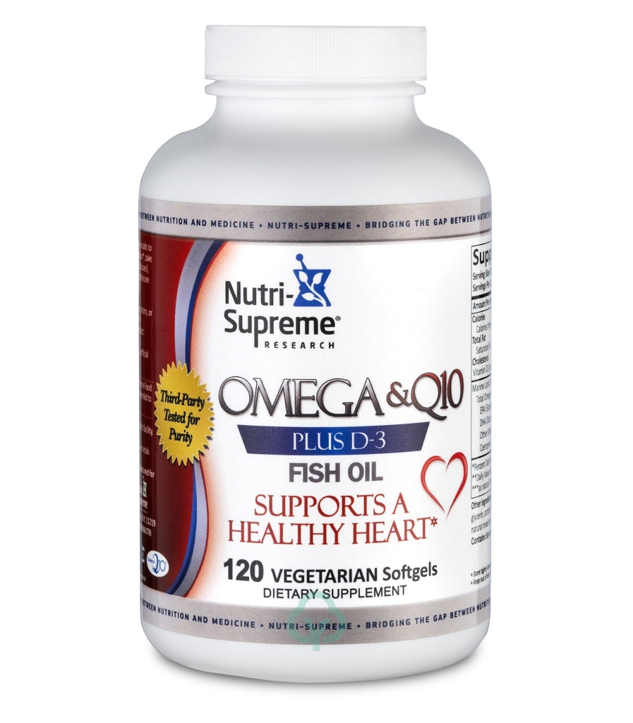 Nutri Supreme Omega-Q10 Plus D3 120 Softgels Heart
