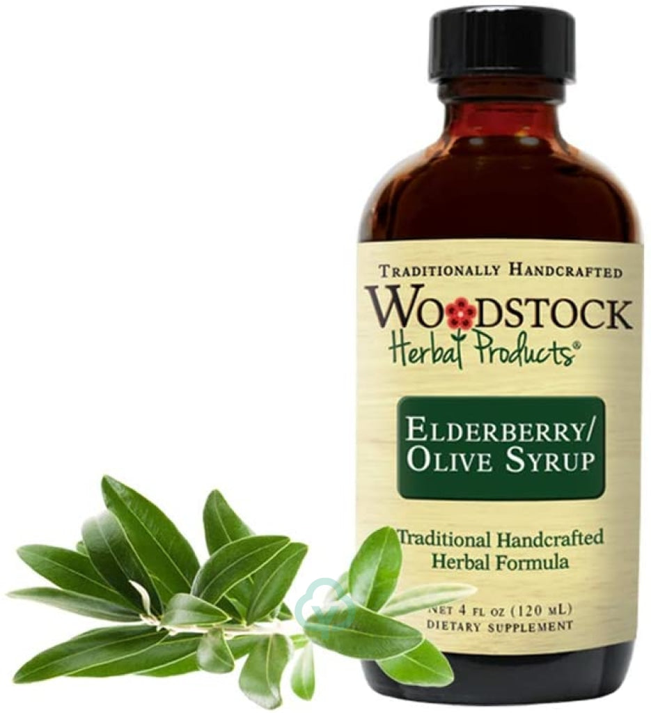 Woodstock Herbal Products Elderberry Olive Syrup 4 Ounce Cough