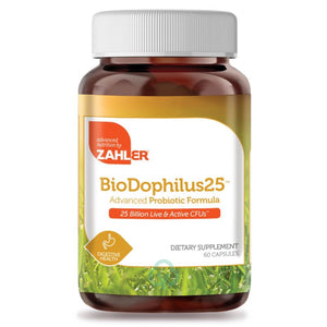 Zahler Biodophilus 25B 60 Capsules Probiotic