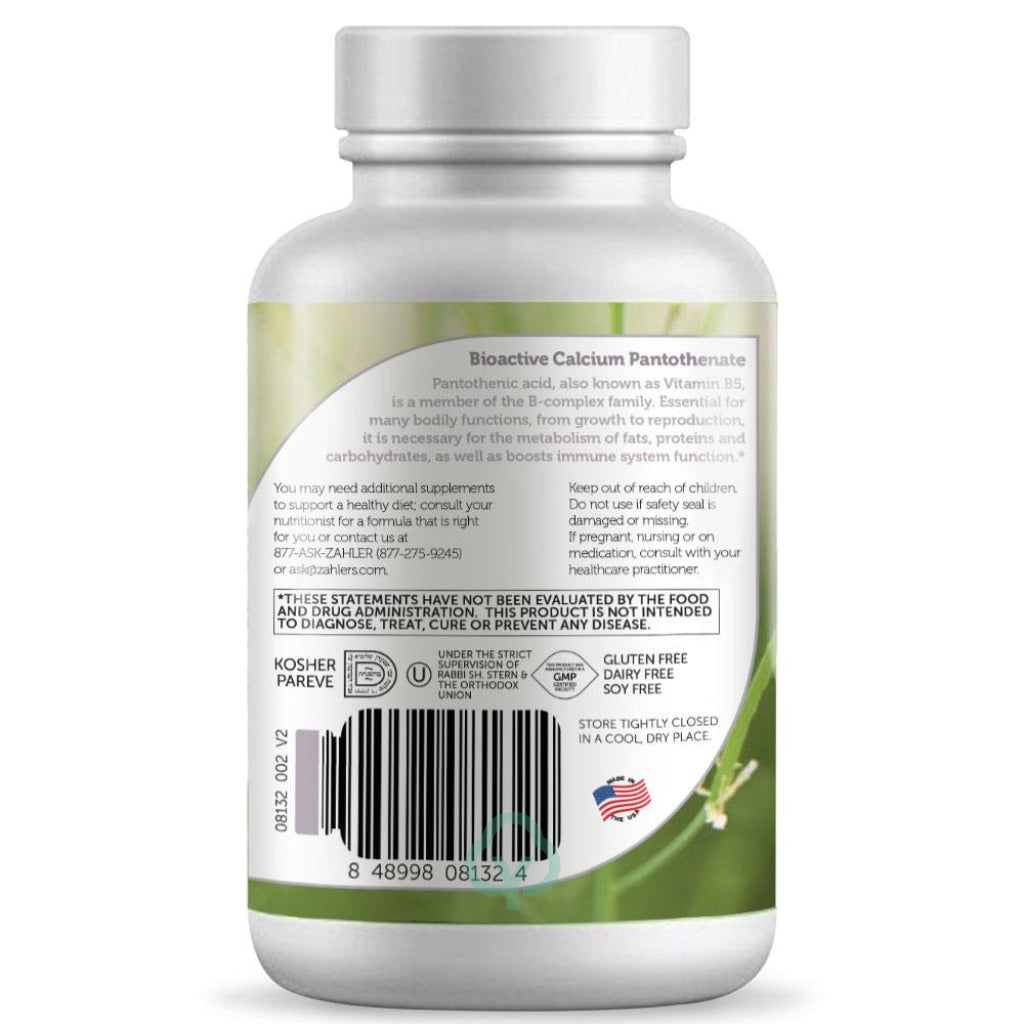 Zahler Pantothenic Acid (120) Capsules General Health