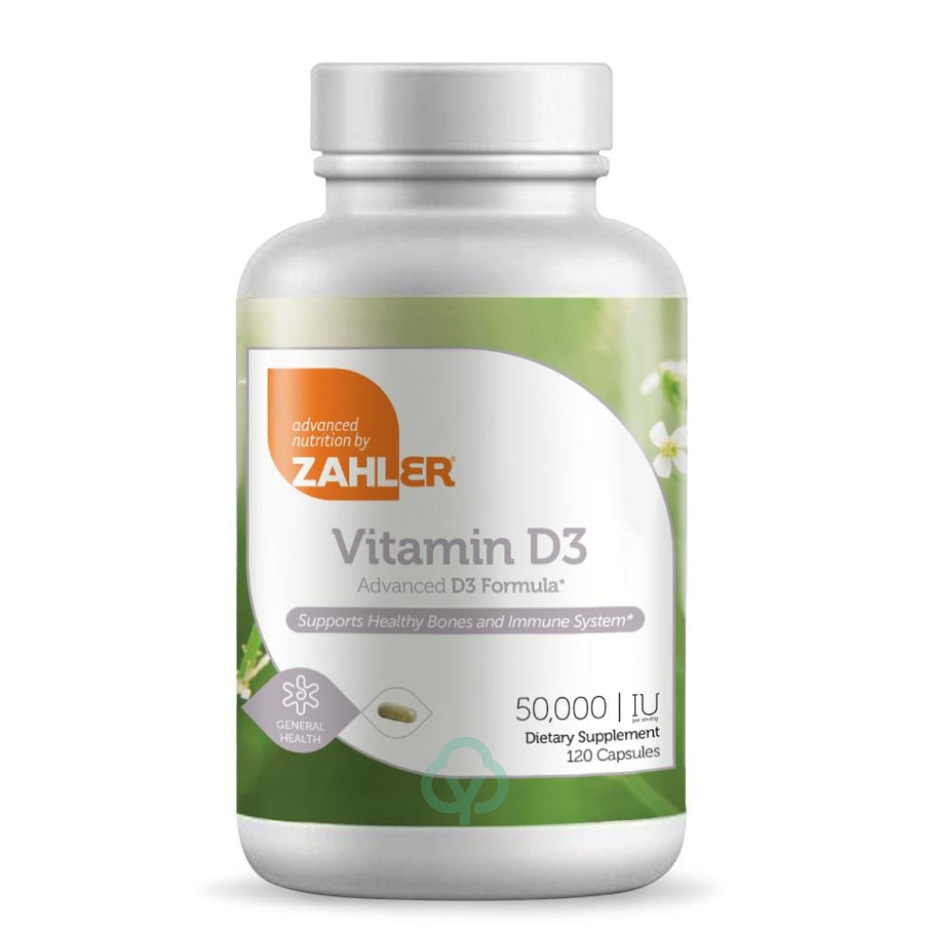 Zahler Vitamin D3 50 000 Iu (120) Capsules General Health